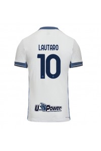 Inter Milan Lautaro Martinez #10 Jalkapallovaatteet Vieraspaita 2024-25 Lyhythihainen